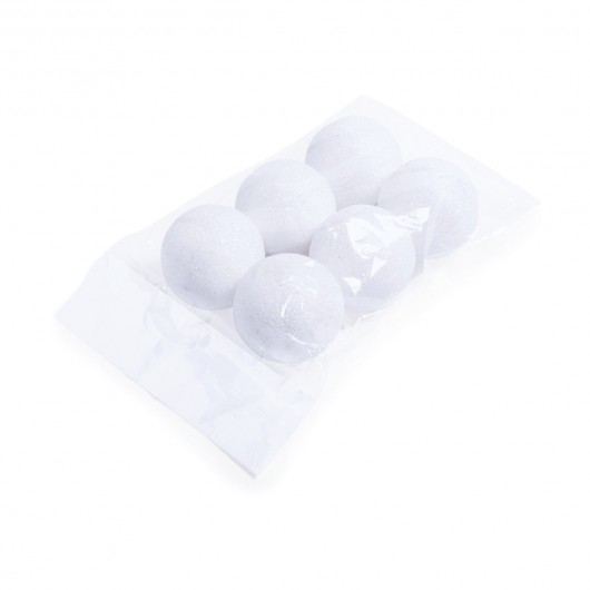 Branded Christmas Baubles Pack White